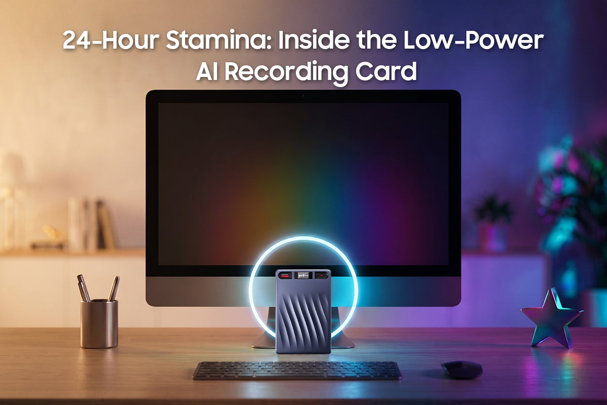 Long Battery AI Recorder Card – All-Day Recording Performance